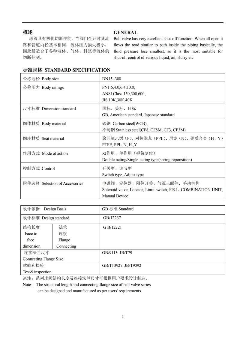 氣動襯氟球閥,氣動襯氟球閥說明書,氣動襯氟球閥安裝使用說明書